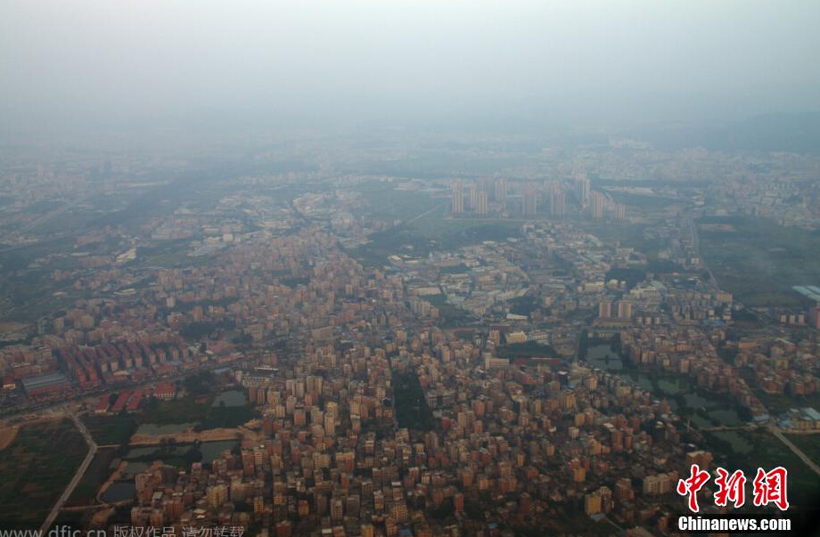 北京到广州航班上拍摄南北雾霾 - 其他图片 - 中
