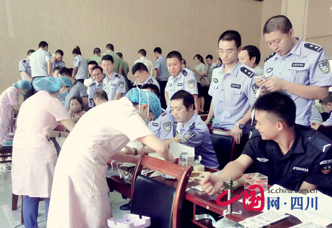 蓬溪公安局組織民警1天無償獻血近30000毫升