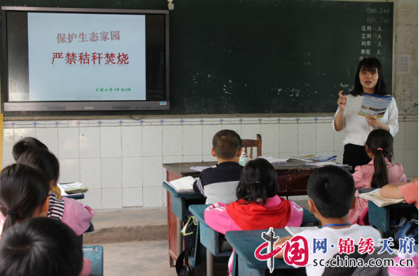 大坡小学开展“保护生态家园 严禁秸秆焚烧”宣传教育活动