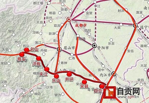 雅眉乐自城际铁路建设方案浮出水面或2020年开工