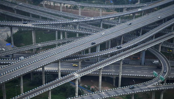 重庆主城“最复杂”立交桥完工 共五层15条匝道