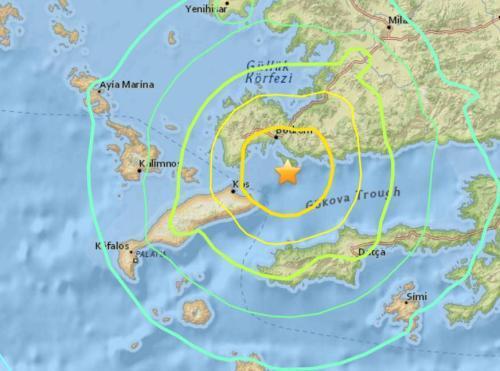 爱琴海强震撼动希腊岛屿 岛上情况已恢复正常