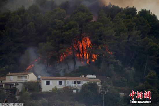 法國東南部山火延燒兩日 焚燬林木逾四千公頃