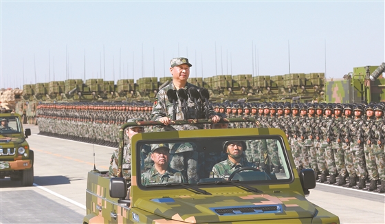 慶祝中國人民解放軍建軍90週年閱兵在朱日和聯合訓練基地隆重舉行